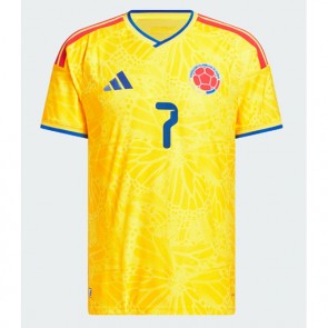 Colombia Luis Diaz #7 Hjemmebanetrøje VM 2026 Kortærmet